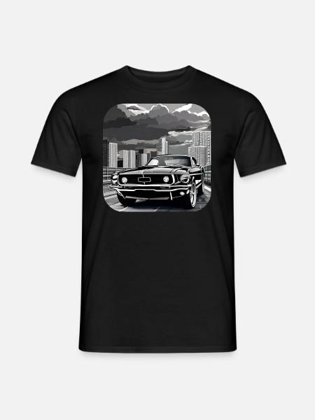 Oldtimer Drift Auto Turbo Rallye - Männer T-Shirt - Schwarz