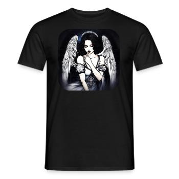 Cool Gothic Angel - Men's T-Shirt - black - Front - AI Model Male 178 light (178cm)