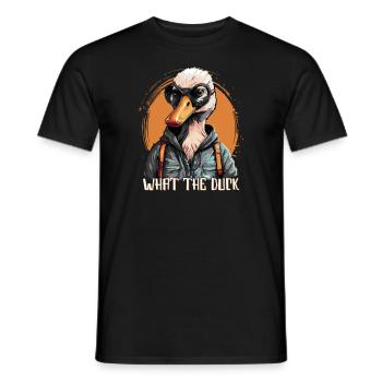 Bring your style to life with our "what the - Men's T-Shirt - black - Front - AI Model Male 178 light (178cm)