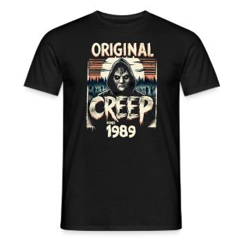 Vintage Creep depuis 1989 - anniversaire d’horreur rétro - T-shirt homme - noir - Devant - AI Model Male 178 light (178cm)