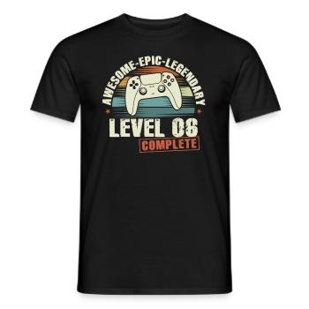 Level 6 Complete 6th Birthday Gift - Men's T-Shirt - black - Front - AI Model Male 178 light (178cm)