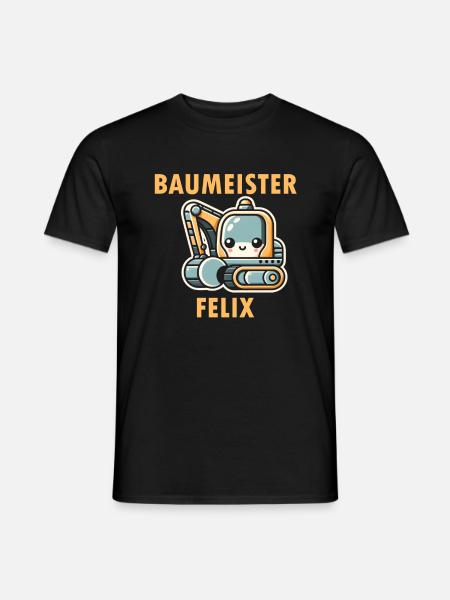 Felix Bagger - Männer T-Shirt - Schwarz