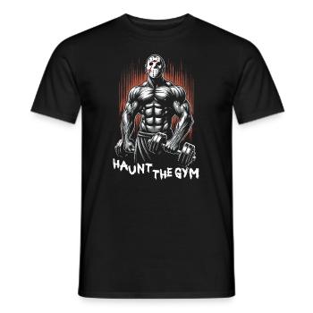 Haunt The Gym 80s Slasher Bodybuilding - Männer T-Shirt - Schwarz - Vorne - AI Model Male 178 light (178cm)