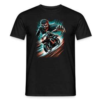 Speed Demon High-Speed Horror Chase - Männer T-Shirt - Schwarz - Vorne - AI Model Male 178 light (178cm)