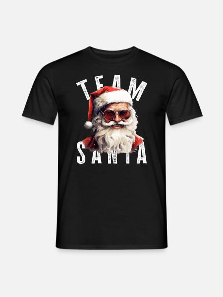 Team Santa Weihnachtsmotiv Weihnachtsmann - Männer T-Shirt - Schwarz