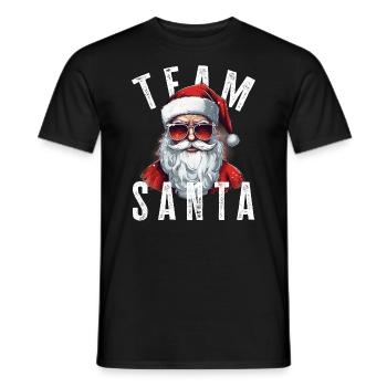 Team Santa Weihnachtsmotiv Weihnachtsmann - Männer T-Shirt - Schwarz - Vorne - AI Model Male 178 light (178cm)