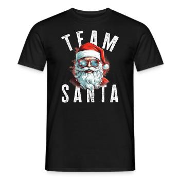 Team Santa Weihnachtsmotiv Weihnachtsmann - Männer T-Shirt - Schwarz - Vorne - AI Model Male 178 light (178cm)