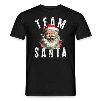 Team Santa Weihnachtsmotiv Weihnachtsmann - Männer T-Shirt - Schwarz - Vorne - AI Model Male 178 light (178cm)