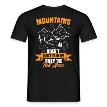 Les montagnes ne sont pas seulement des paysages, ce sont des zones d’enfer - T-shirt homme - noir - Devant - AI Model Male 178 light (178cm)