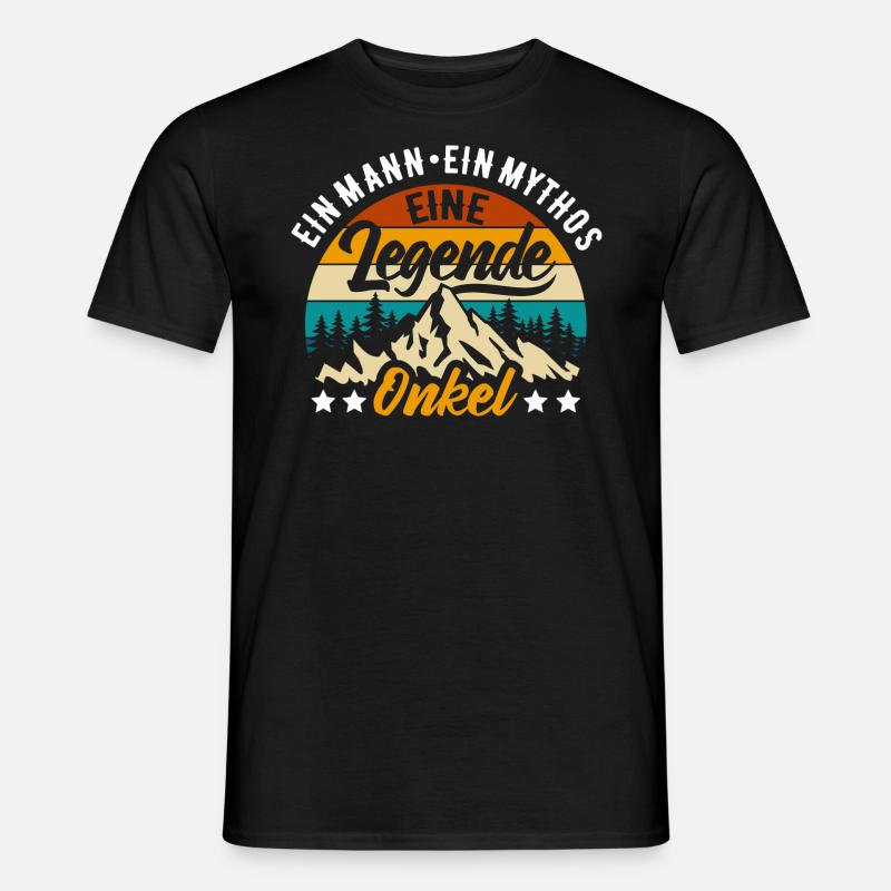 Mann, Mythos, Legende - Onkel Name eintragen - Männer T-Shirt - Schwarz