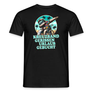 Kreuzbandriss - Männer T-Shirt - Schwarz - Vorne - AI Model Male 178 light (178cm)