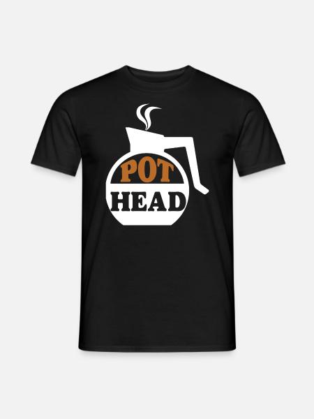 Pot head Coffee - Coffee Gifts - Men's T-Shirt - black