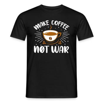 make coffee not war- coffee gifts - Men's T-Shirt - black - Front - AI Model Male 178 light (178cm)