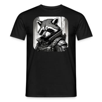 Raton laveur occasionnel du cyberespace - T-shirt homme - noir - Devant - AI Model Male 178 light (178cm)
