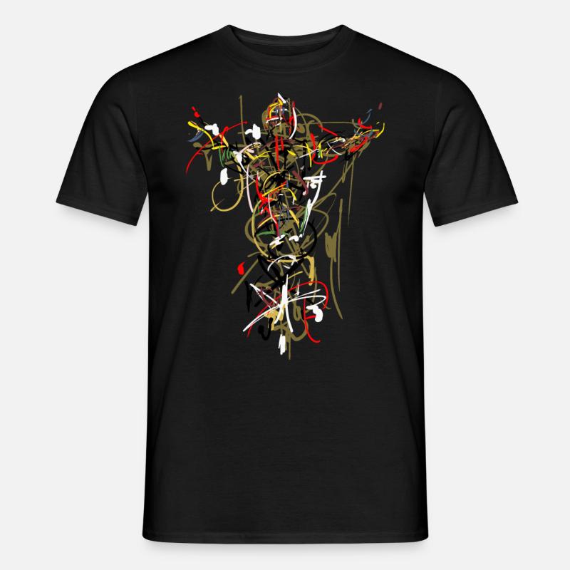 abstrakt - Männer T-Shirt - Schwarz