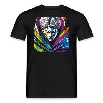Colorful Superhero - Men's T-Shirt - black - Front - AI Model Male 178 light (178cm)