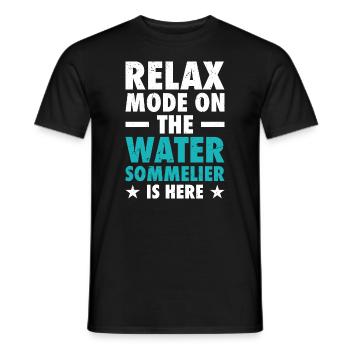 Wasser-sommelier - Männer T-Shirt - Schwarz - Vorne - AI Model Male 178 light (178cm)
