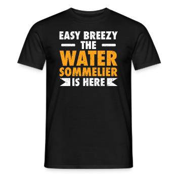 Wasser-sommelier - Männer T-Shirt - Schwarz - Vorne - AI Model Male 178 light (178cm)