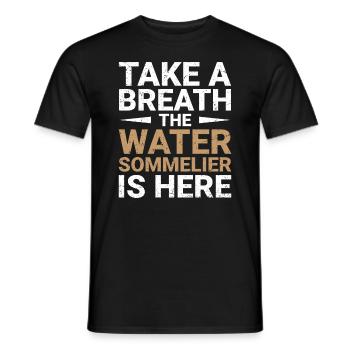 Sommelier de l’eau - T-shirt homme - noir - Devant - AI Model Male 178 light (178cm)