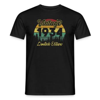 Vintage 1934 limited edition - T-shirt homme - noir - Devant - AI Model Male 178 light (178cm)