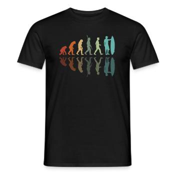 Évolution du surf - T-shirt homme - noir - Devant - AI Model Male 178 light (178cm)