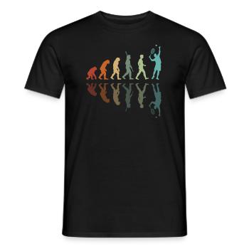 Evolution for Tennis Players - Men's T-Shirt - black - Front - AI Model Male 178 light (178cm)