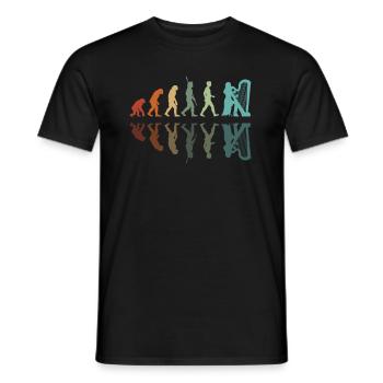 Entwicklung des Harfenspielers - Männer T-Shirt - Schwarz - Vorne - AI Model Male 178 light (178cm)