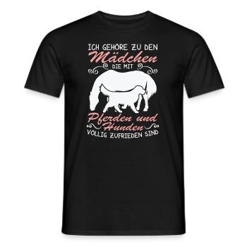 Hunden völlig zufrieden - Männer T-Shirt - Schwarz - Vorne - AI Model Male 178 light (178cm)
