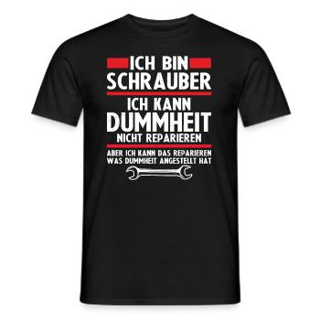 Ich bin schrauber - Männer T-Shirt - Schwarz - Vorne - AI Model Male 178 light (178cm)
