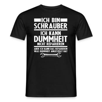 Ich bin schrauber - Männer T-Shirt - Schwarz - Vorne - AI Model Male 178 light (178cm)