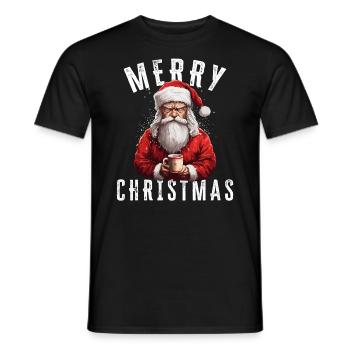 Père Noël - Noël - Motif de Noël - T-shirt homme - noir - Devant - AI Model Male 178 light (178cm)