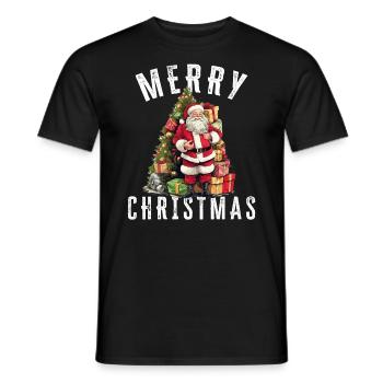 Père Noël - Noël - Motif de Noël - T-shirt homme - noir - Devant - AI Model Male 178 light (178cm)