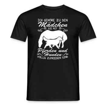 Hunden völlig zufrieden - Männer T-Shirt - Schwarz - Vorne - AI Model Male 178 light (178cm)