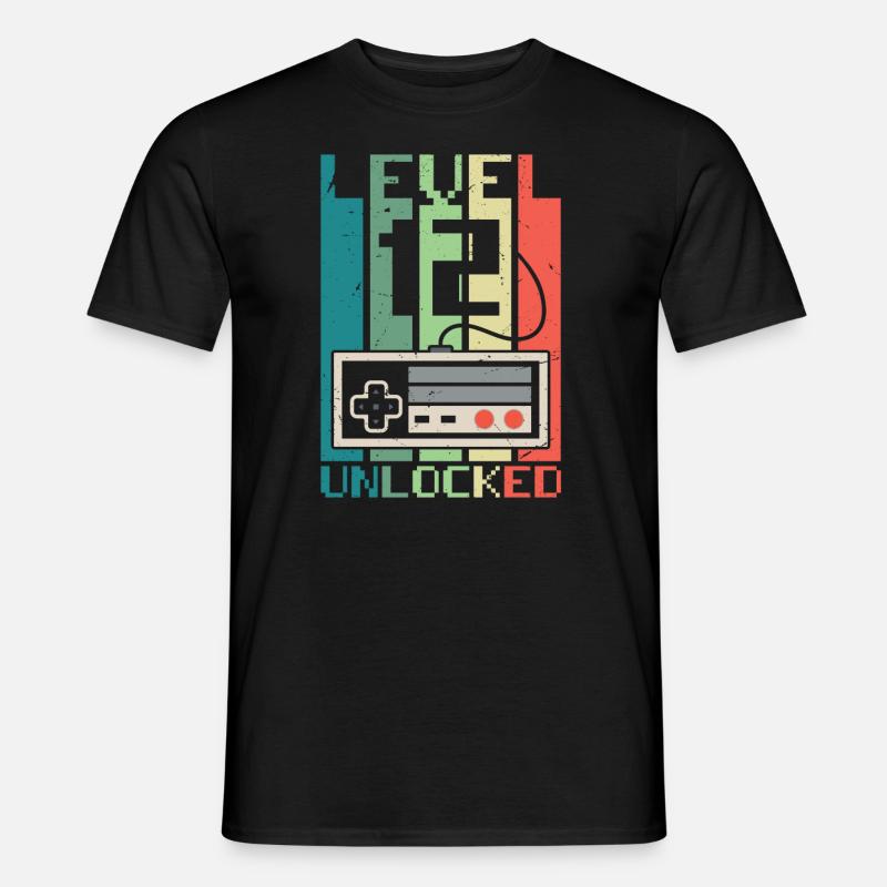 Level 12 freigeschaltet - Männer T-Shirt - Schwarz