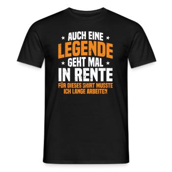 Auch Eine Legende Geht Mal In Rente Geschenk Rente - Männer T-Shirt - Schwarz - Vorne - AI Model Male 178 light (178cm)