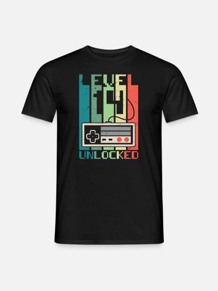 Level 14 Unlocked - Men's T-Shirt - black