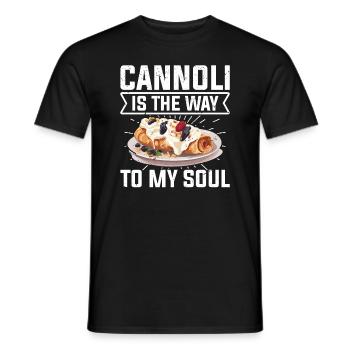 Cannoli Cream Cannellini Sweet Sicilian - Men's T-Shirt - black - Front - AI Model Male 178 light (178cm)