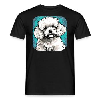 Niedlicher Zwergpudel I - Männer T-Shirt - Schwarz - Vorne - AI Model Male 178 light (178cm)