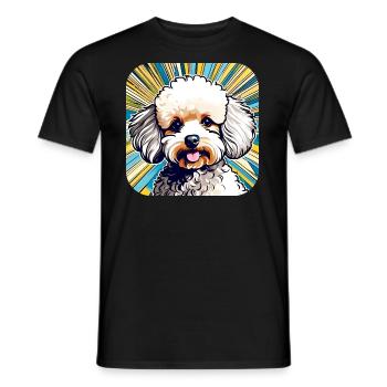 Niedlicher Zwergpudel II - Männer T-Shirt - Schwarz - Vorne - AI Model Male 178 light (178cm)
