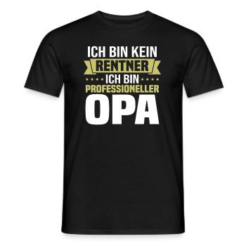 Ich Bin Kein Rentner Ich Bin Professioneller Opa - Männer T-Shirt - Schwarz - Vorne - AI Model Male 178 light (178cm)