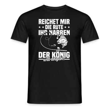 Reichet mir die rute ihr der könig will angeln! - Männer T-Shirt - Schwarz - Vorne - AI Model Male 178 light (178cm)