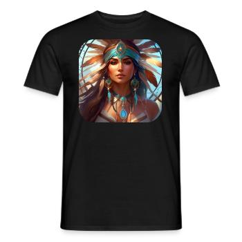 Chaman Fantaisie Mystique - T-shirt homme - noir - Devant - AI Model Male 178 light (178cm)