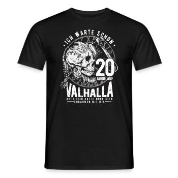 20. Geburtstag Mann Wikinger Valhalla 20 Jahre - Männer T-Shirt - Schwarz - Vorne - AI Model Male 178 light (178cm)