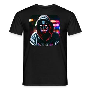 Fille cyberpunk cool III - T-shirt homme - noir - Devant - AI Model Male 178 light (178cm)