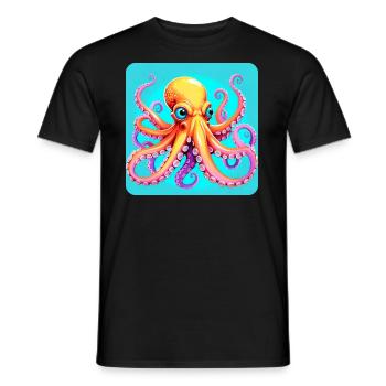Pieuvre fraîche I - T-shirt homme - noir - Devant - AI Model Male 178 light (178cm)