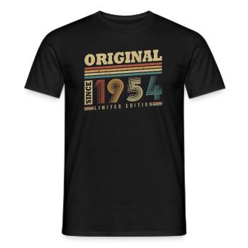 Original Since 1954 Vintage Gift Birthday - Men's T-Shirt - black - Front - AI Model Male 178 light (178cm)