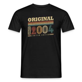 Original depuis 2004 Vintage cadeau d’anniversaire - T-shirt homme - noir - Devant - AI Model Male 178 light (178cm)