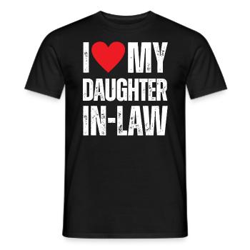 J’aime ma belle-fille - T-shirt homme - noir - Devant - AI Model Male 178 light (178cm)