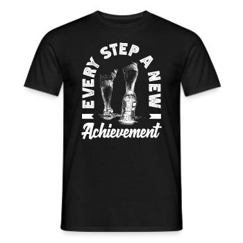 Every Step a New Achievement Personal Growth - Men's T-Shirt - black - Front - AI Model Male 178 light (178cm)