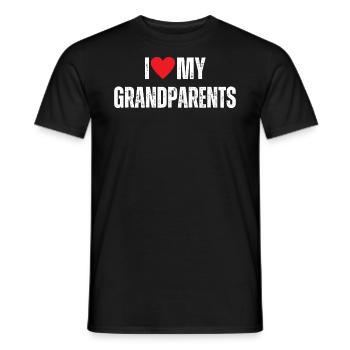 J’aime mes grands-parents - T-shirt homme - noir - Devant - AI Model Male 178 light (178cm)